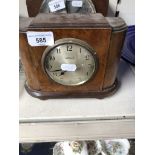 H. Wolf Ltd Manchester, walnut cased mantle clock