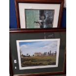 A Hugh Dodd signed print and another print