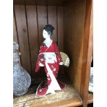 Japanese pottery figure a geisha