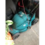 A Bosch Rotak 320 electric lawnmower