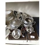 A quantity of silver plated ware