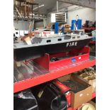 A large radio controlled Fire Boat model - no controller