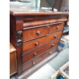 A Victorian mahogany chest of drawers.