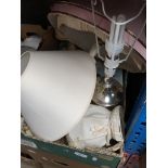 A box of table lamps