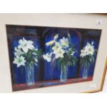 Valerie Sadler, Lilies, still life Watercolour, signed and dated (19) '96 lower right, 50cm x