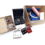 Box of costume jewellery