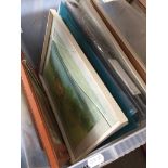 A box of pictures and prints, books etc