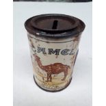 A Camel cigarettes money tin