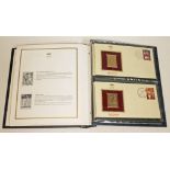 22ct Golden Replicas of British Stamps album of commemorative covers.