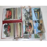 A collection of over 80 postcards mainly featuring buses and trams etc.