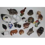 A group of 18 model animals comprising five Poole, nine Highbank Porcelain and four Wetherby.