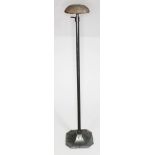 A vintage chrome adjustable hat stand, min. height 61cm.