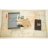 Railway ephemera comprising a LNER luggage stamp, wagon label, British Railways map etc.