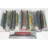 A box containing 8 Great British Locomotives collection boxed models together with a folder of