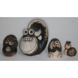 A group of four John Hughes pottery animal figures, heights ranging from 8-18cm. Condition - each