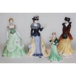 A group of four Royal Worcester figures comprising; Elizabeth Event Figurine 1998 boxed with COA,