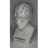 A reproduction pottery phrenology head, height 27cm.