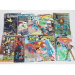 A group of 11 comics, mainly Batman and Superman, circa 1990s.