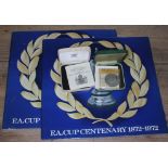 Two complete sets of Esso FA Cup Centenary 1872-1972 collectors medals, together with a Queen