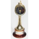 A miniature brass ship's telegraph trophy by Chadburns Liverpool & London, with plaque '1937 Bernard