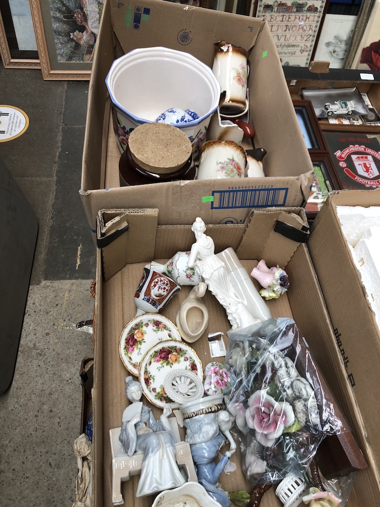 Four boxes of mixed crockery, porcelain