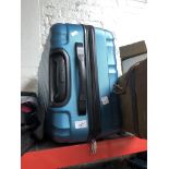 A hardshell suitcase