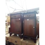 Two mahogany reporduction cabinets