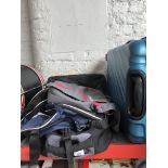 A wheelie bag and ruck sack