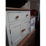 A modern cream side cabinet