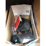 A box of bike parts