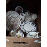 Box of china and plates
