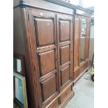 An oak wardrobe