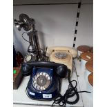 Three telephones