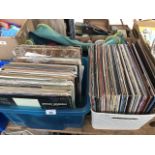 Two boxes of vinyl lps