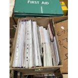 A box of card and card making material