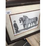 An old cart horse print