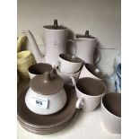 Brown Poole pottery teaset