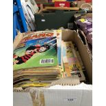 A box of old Beano comics
