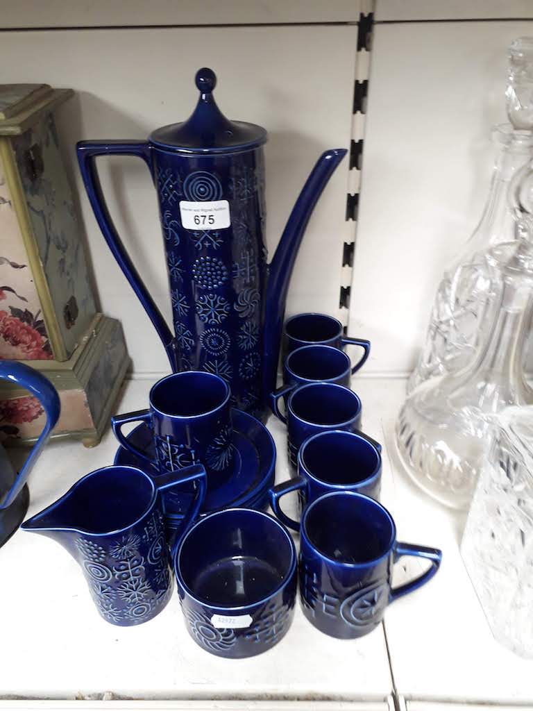 Portmerion 'Totum' blue coffee set