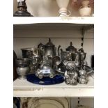 A quantity of plated ware.