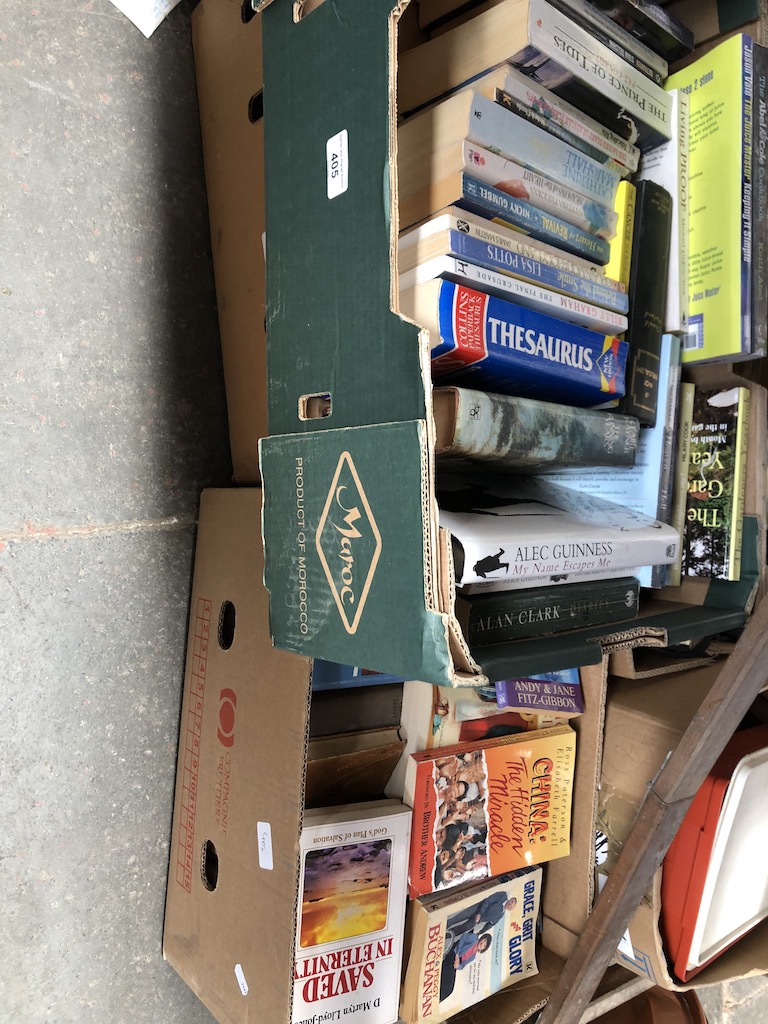 Four boxes of books