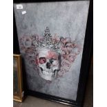 Skull print - Queen, 39cm x 59cm, framed and glazed