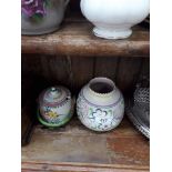 Two pieces of Poole pottery in floral design