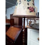 A beech standard lamp