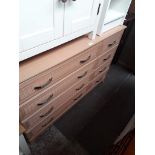 A modern veneered chest of drawers