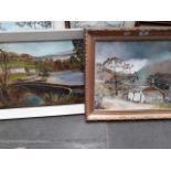 Whafdale - Yorkshire, oil on board, indistinctly signed, together with 'The Old Smithy -