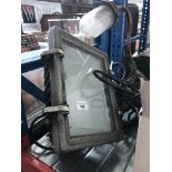 Outdoor floodlight and vintage wall light