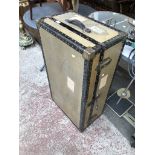 A vintage travel trunk