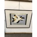 After Georges Braque, dove of peace, large print, 100cm x 136cm, framed and glazed.