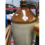 A large stoneware flagon